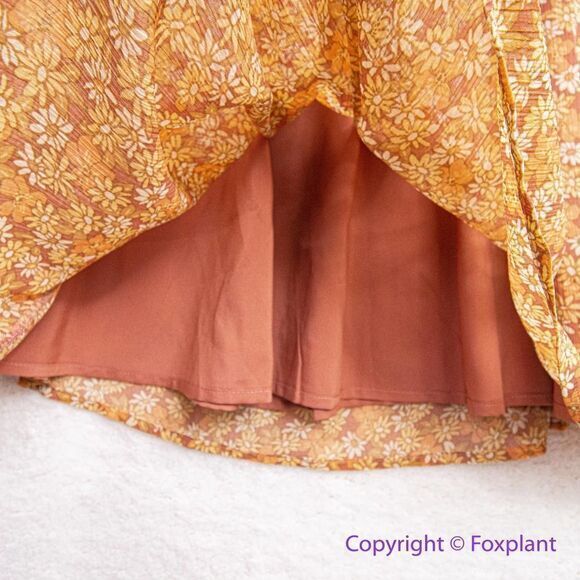 New! Madewell *flawed* Georgette Ruffle-Sleeve Tiered Midi Dress Daisy Meadow 10 - Picture 8 of 16